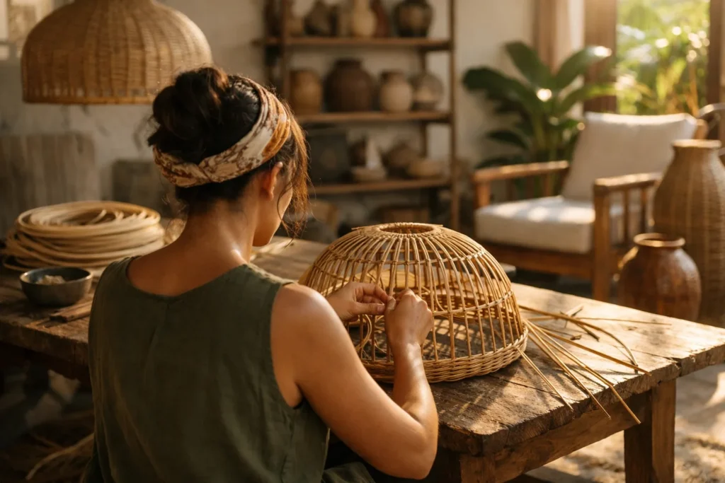 Intérieurs tropicaux : adresses déco – rotin et pièces artisanales