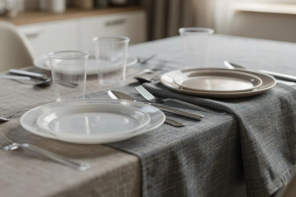 Set de table plastique vs tissu : le match pour une table impeccable