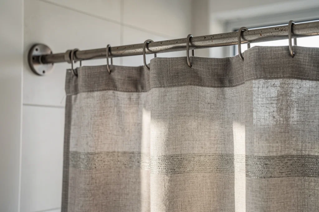 Détail qui change tout : comment la tringle influence l’aura décorative de votre rideau de douche