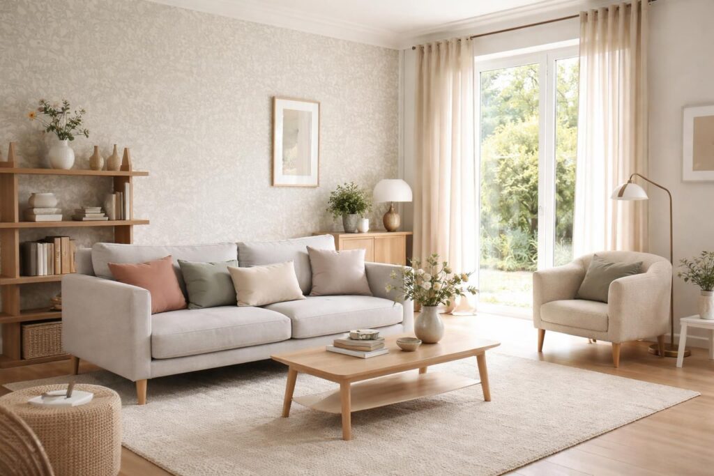 Réussir la décoration tendance de votre maison avec papiers peints Farrow and Ball et mobilier Habitat