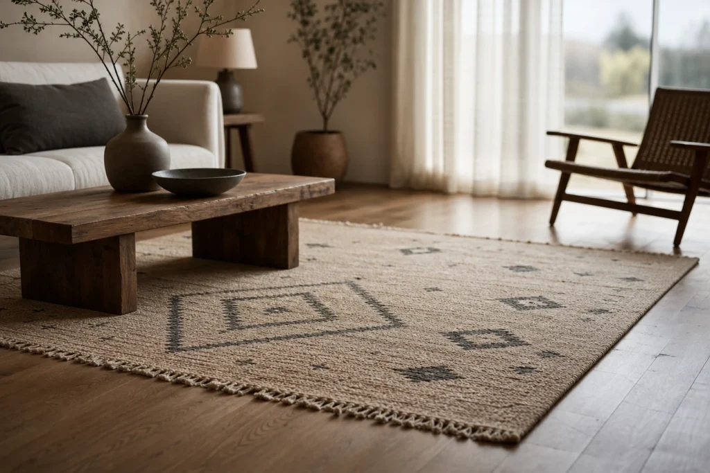 Comment booster le caractère d’une pièce épurée grâce à un tapis nordique ?